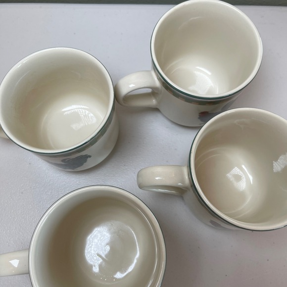 Rooster Morn by Julie Ingleman Designs for Intl China 4 Mug Green Rooster Set - Picture 3 of 7